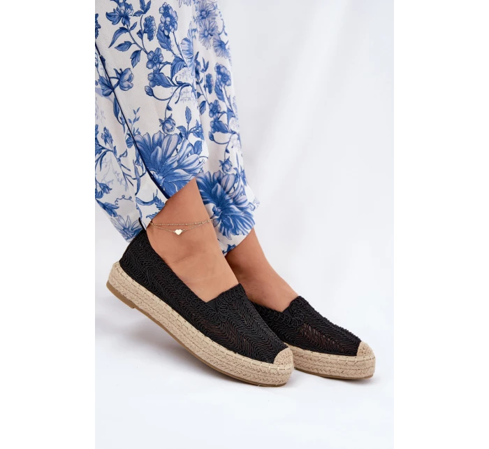 Espadryle Damskie Na Platformie Vinceza 17392 Czarne Espadryle Damskie Na Platformie Vinceza 17392 Czarne