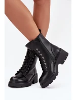 Dámské workery kotníkové boty na klínku zateplené s F černé model 21707452 - Boto Dámské workery kotníkové boty na klínku zateplené s F černé model 21707452 - Boto