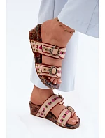 Kožené vzorované dámské sandály na platformě Maciejka K7406-04 Multicolor