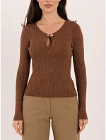 Sweter IR SW model 22400703 jasny brązowy - FPrice Sweter IR SW model 22400703 jasny brązowy - FPrice