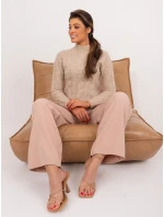 Sweter TW SW model 19525683 beżowy - FPrice Sweter TW SW model 19525683 beżowy - FPrice