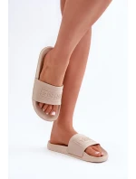 Ľahké dámske papuče Big Star OO274035 Beige