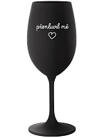 Prechytračil ma - čierny pohár na víno 350 ml Prechytračil ma - čierny pohár na víno 350 ml