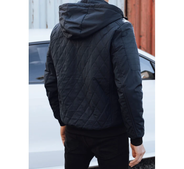 Pánská přechodná prošívaná bunda s kapucí tmavě modrá Dstreet model 21990745 - FashionStreet Pánská přechodná prošívaná bunda s kapucí tmavě modrá Dstreet model 21990745 - FashionStreet
