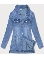 Svetlomodrá dlhá džínsová bunda (GD8750-LK)