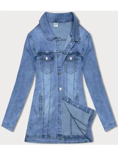 Svetlomodrá dlhá džínsová bunda (GD8750-LK)