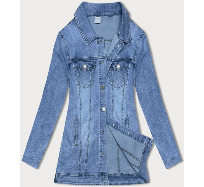 Svetlomodrá dlhá džínsová bunda (GD8750-LK)