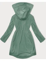 zateplená světle zelená dámská bunda s kapucí model 20930843 - LHD zateplená světle zelená dámská bunda s kapucí model 20930843 - LHD