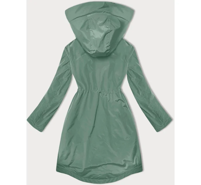 zateplená světle zelená dámská bunda s kapucí model 20930843 - LHD zateplená světle zelená dámská bunda s kapucí model 20930843 - LHD
