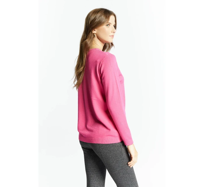 Dámsky sveter QNS0390-004 Dark Pink - Monnari