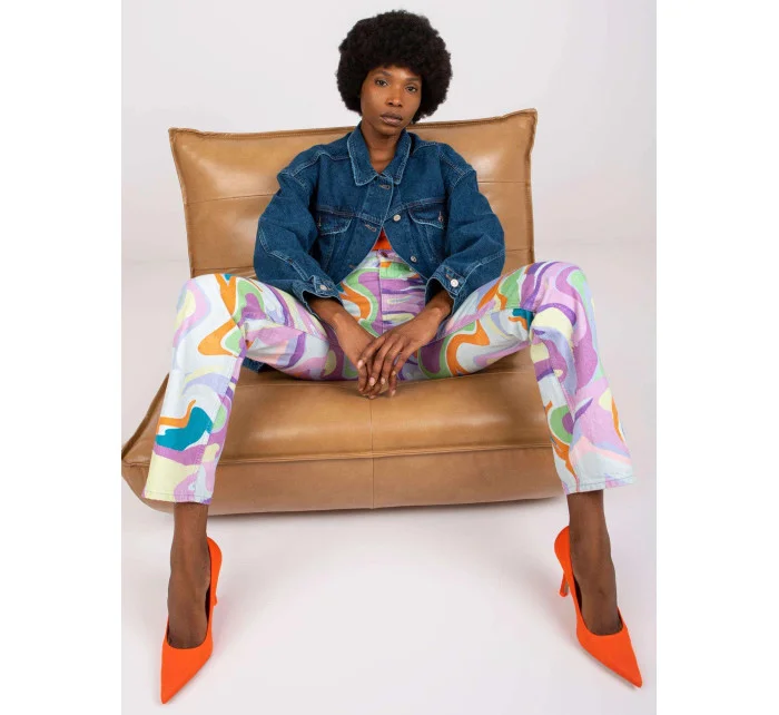 Dámska tmavomodrá voľná džínsová bunda (CKT-02)