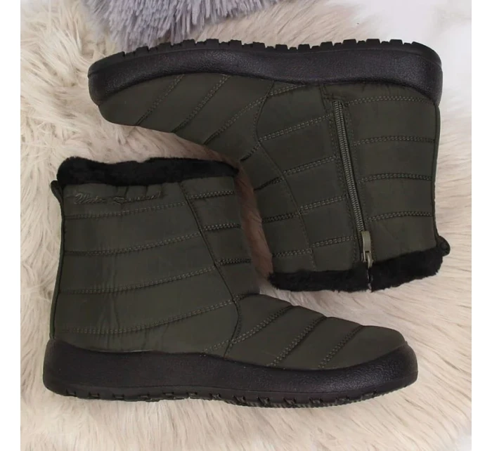 Nepromokavé sněhové boty na zip NEWS W model 17606242 khaki - Inny Nepromokavé sněhové boty na zip NEWS W model 17606242 khaki - Inny