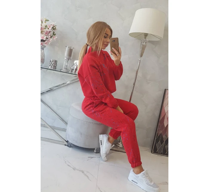 Izolovaná sada s farebnou potlačou červená Izolovaná sada s farebnou potlačou červená