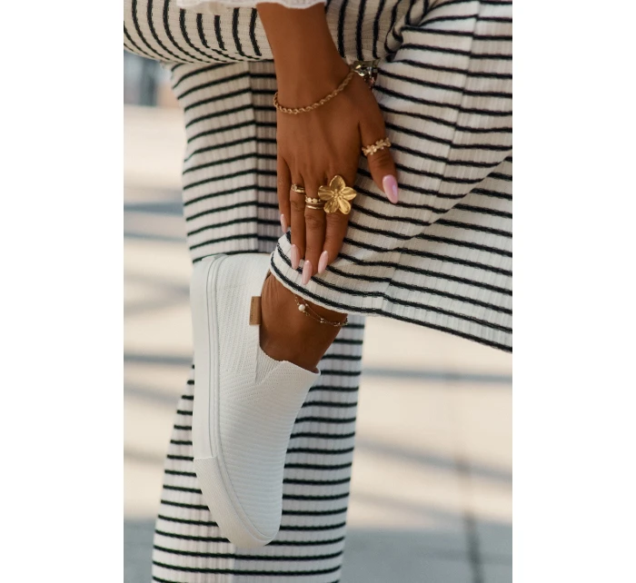 Dámské Tenisky SlipOn Big Star model 21693204 Bílé - Big Star Shoes Dámské Tenisky SlipOn Big Star model 21693204 Bílé - Big Star Shoes