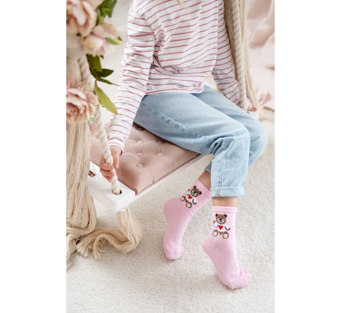 Dětské model 21713051 Ponožky Medvídek Růžové - Milena