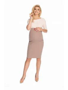 Dámska tehotenská sukňa 1705 Béžová - PeeKaBoo