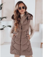 Dámská zateplená prošívaná vesta latte Dstreet model 21991366 - FashionStreet Dámská zateplená prošívaná vesta latte Dstreet model 21991366 - FashionStreet