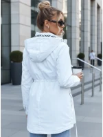 Dámska bunda parka s odnímateľnou kapucňou biela FashionStreet TY5580