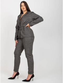 Elegantné sivé nohavice s manžetami Lakerta (507759)