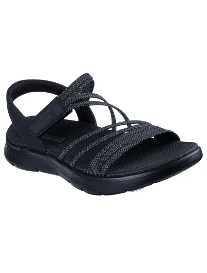 Dámske sandále Skechers GO WALK FLEX SANDAL EMMA 141473 BKGY Dámske sandále Skechers GO WALK FLEX SANDAL EMMA 141473 BKGY