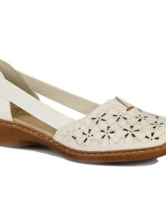 Rieker W RKR442B biela semišová poltopánka