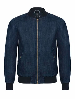 B&C DNM Supremacy /men Pánská denim bunda "Bomber" 01.1489 deep blue denim