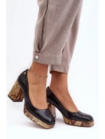 Kožené Lodičky  Černé model 21636004 - Laura Messi