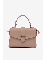 Kabelka Pošťácká s Odnímatelným Páskem Tmavě Béžová Belveta