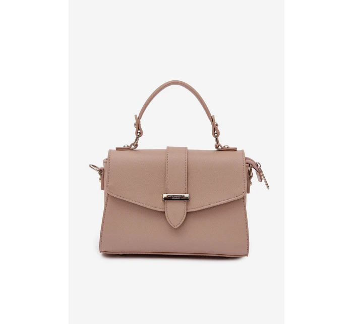 Kabelka Pošťácká s Odnímatelným Páskem Tmavě Béžová Belveta