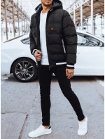 Pánska zimná bunda bomber čierna FashionStreet TX4505 Pánska zimná bunda bomber čierna FashionStreet TX4505