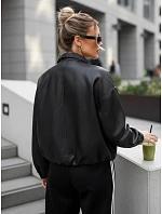 Kurtka damska z oversize z wysokim czarna model 22042902 - FashionStreet