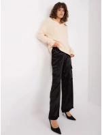 Světle béžový dámský svetr s límečkem model 21470511 - Factory Price