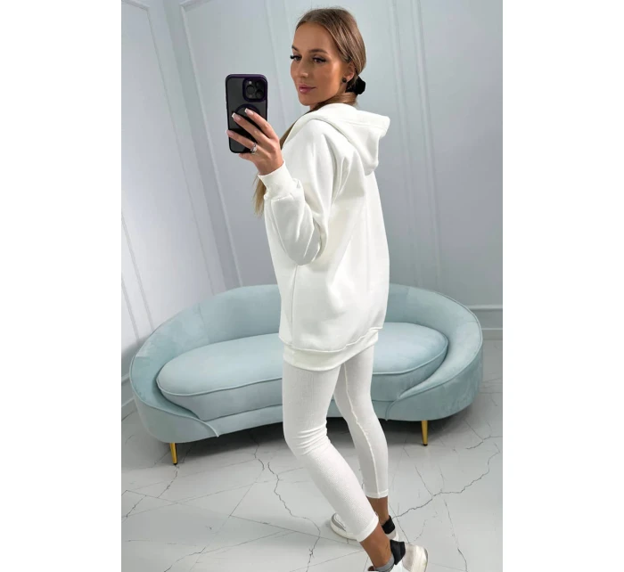 Sada mikiny, topu a legín 3 v 1 ecru Sada mikiny, topu a legín 3 v 1 ecru