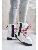 Śniegowce Damskie Na Grubej Podeszwie Wegańskie D.Franklin DFSH371007 Białe