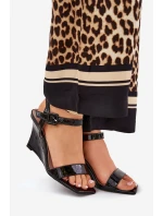 Dámské Sandály Na Klínu Černé model 21688991 - Boto