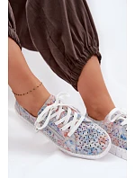 polobotky z přírodního semiše stříbrné model 22101181 - EVENTO