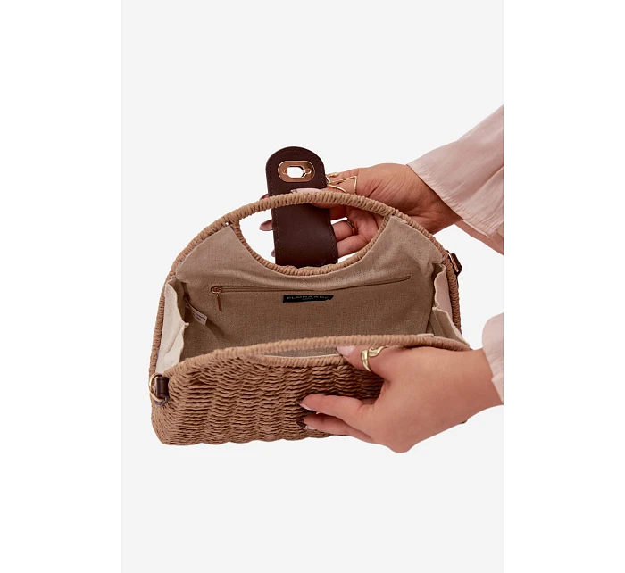 Pletená Malá Kabelka S Odnímatelným Přívazkem Hnědá Delphine