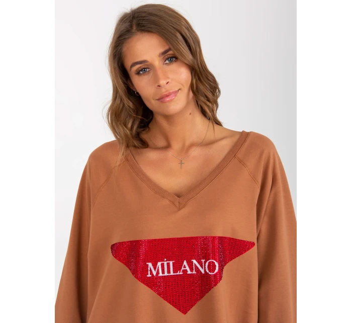 Mikina VI BL 3113.73P svetlo hnedá Mikina VI BL 3113.73P svetlo hnedá