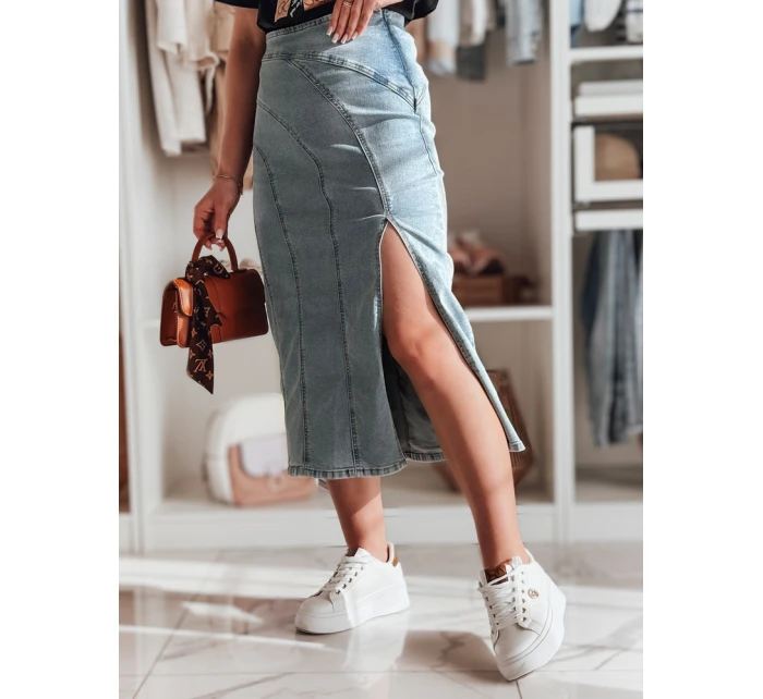 Džínová midi sukně s rozparkem modrá Dstreet model 21985391 - FashionStreet