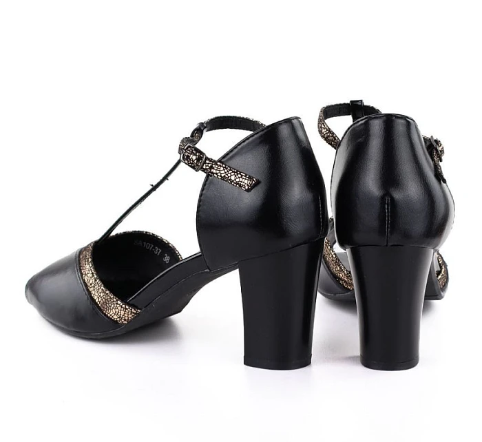 Lodičky s otvorenou špičkou čierne M.Daszynski SA107-37