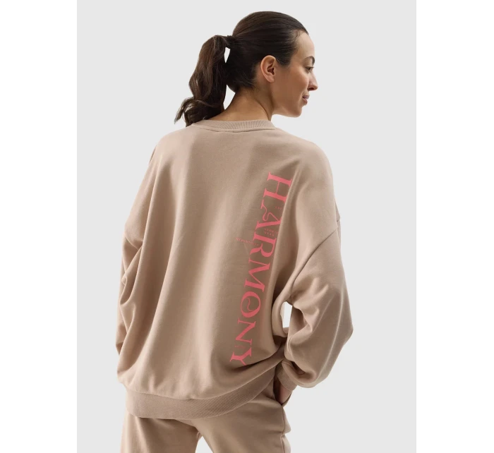 Dámska oversize mikina 4F - béžová