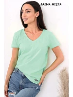 Dámske tričko s krátkym rukávom Serek brown - Off Pink