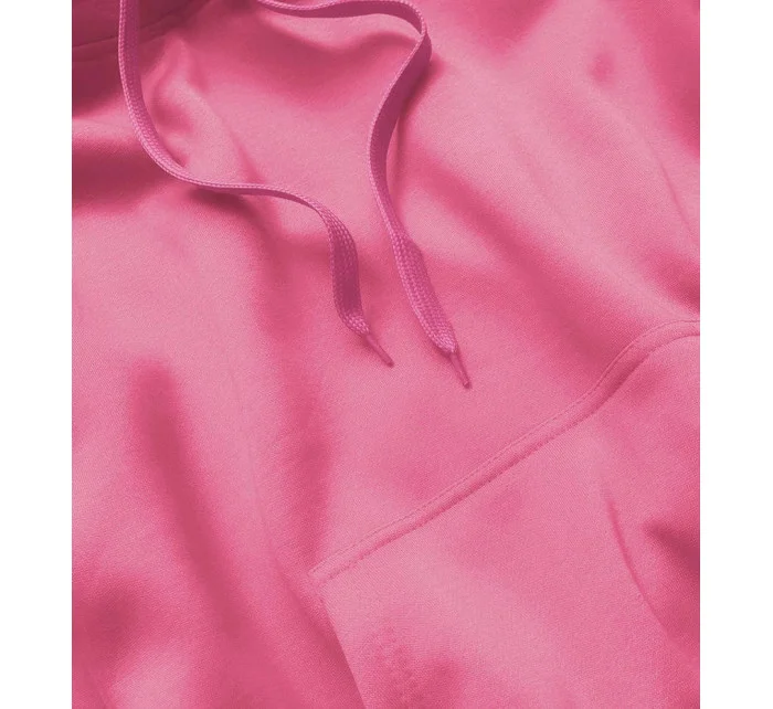 Tmavě růžová dámská tepláková mikina model 18340719 - J.STYLE Tmavě růžová dámská tepláková mikina model 18340719 - J.STYLE