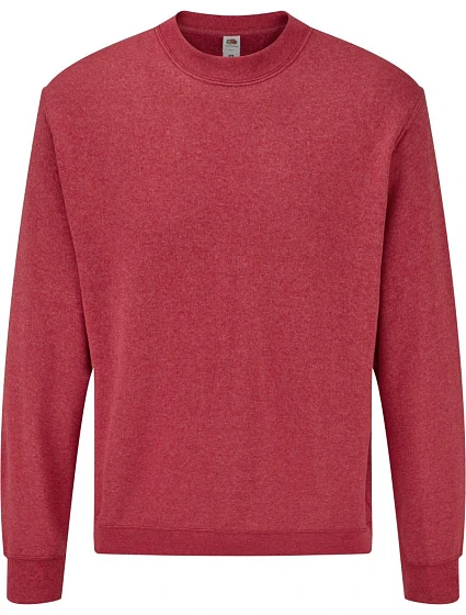 Mikina Fruit of the Loom Classic Set-In Sweat 16.2202, vintage heather red Mikina Fruit of the Loom Classic Set-In Sweat 16.2202, vintage heather red