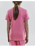 Craft Teamwear Squad Go Jersey Solid Jr Detské športové tričko s výstrihom do V 82.5582 biele Craft Teamwear Squad Go Jersey Solid Jr Detské športové tričko s výstrihom do V 82.5582 biele