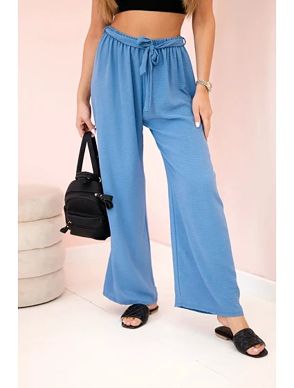 Kalhoty s širokým pasem džínovina