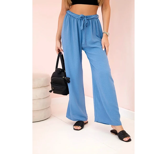 Kalhoty s širokým pasem džínovina