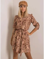 Šaty LK SK 508143.72P svetlohnedé