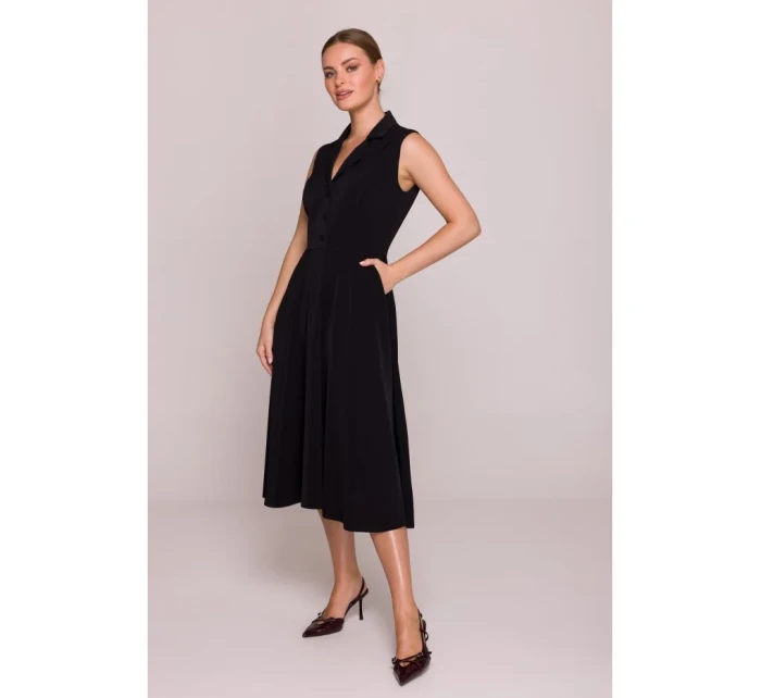 Košilové šaty ve střihu černé model 21154756 - STYLOVE