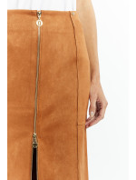 Monnari Sukně Dámská sukně z imitace semiše světle béžová